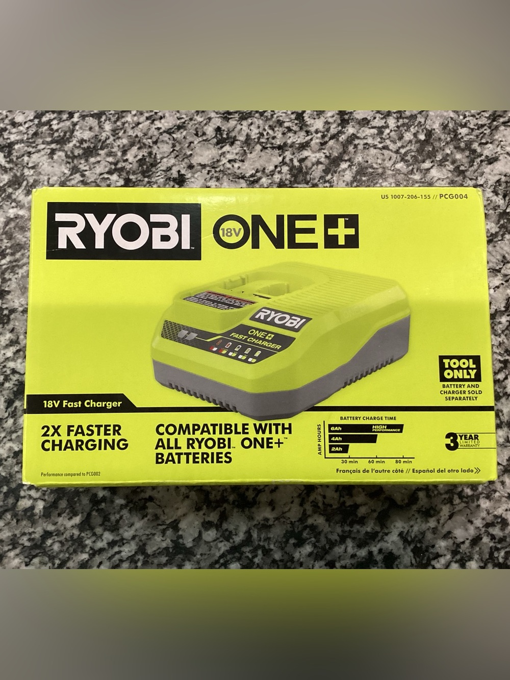🟢 NIB / Sealed - Ryobi One+ 18V Fast Charger - Works w/ all Roybi One+ Battery